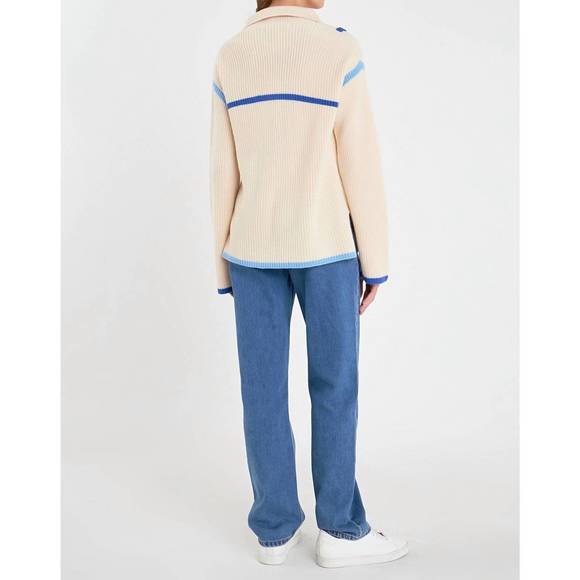 NEW ENGLISH FACTORY caroline sweater in blue multi - Picture 2 of 4